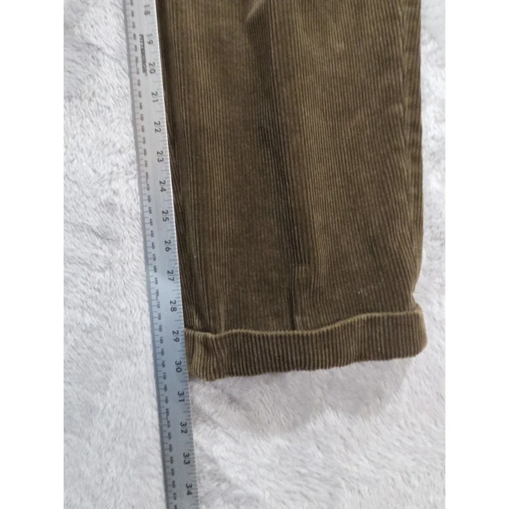 Banana Republic Smithfield Corduroy Pants Men's Sz 38x32Pleaded Cuffed Brown